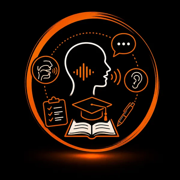 Ícone de fonoaudiologia no Parkinson.